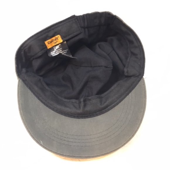 Military Green Cotton Newsboy Cap Hat w/ Rhinestones Fleur De Lis D&Y Elastafit - Picture 8 of 8